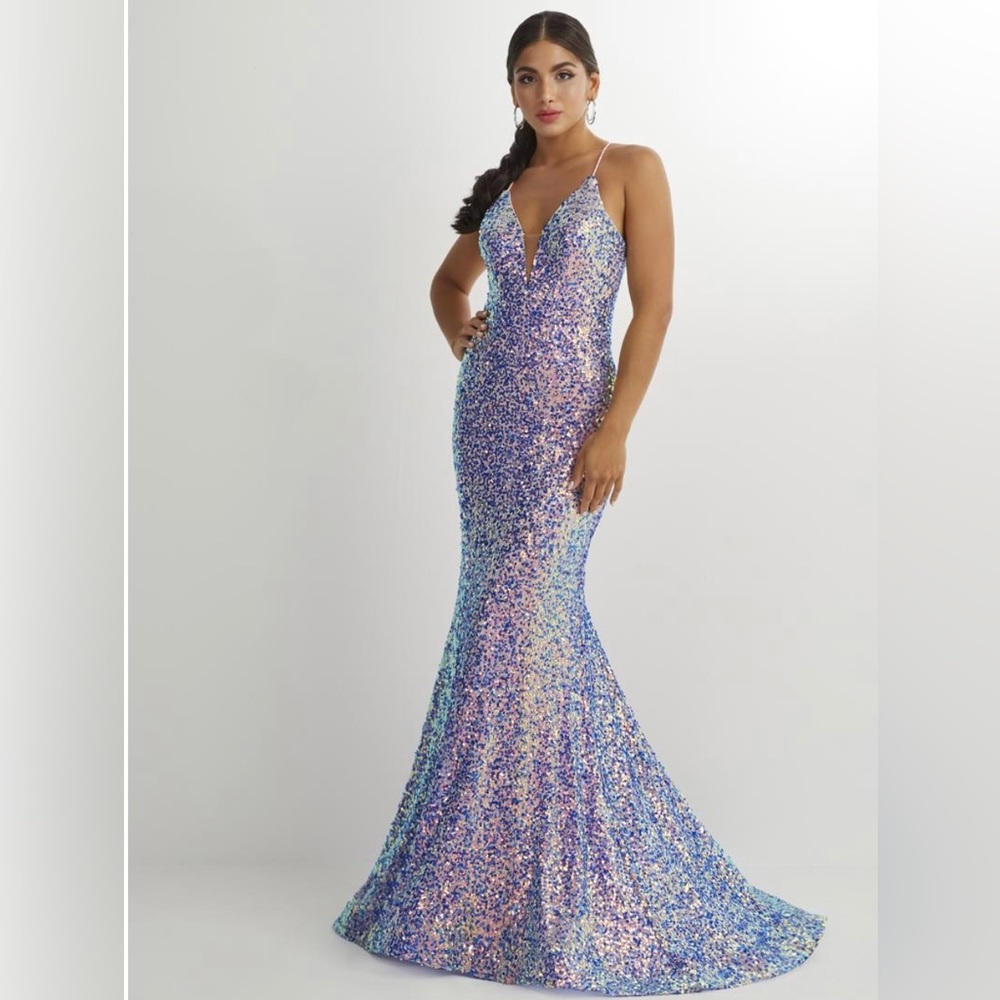 Prom Dress fully sequined with train EUC STUDIO 17 PROM DRESS 12910
